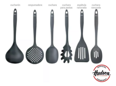 Set X 6 Kit Utensilios De Cocina De Nylon Hudson GRIS - comprar online