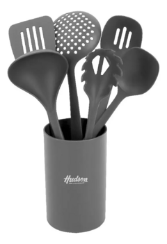 Set X 6 Kit Utensilios De Cocina De Nylon Hudson GRIS en internet