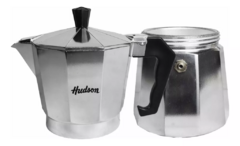 Cafetera Hudson Moka 9 Tazas Manual Italiana Plateada Color Plateado (copia) en internet