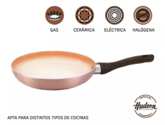 Sarten Ceramica Hudson Antiadherente Aluminio 24cm Color Cobre - bazarlaeconomia