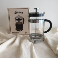 Cafetera 600 ml Hudson Émbolo manual plateada y negra prensa francesa - tienda online