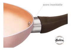 Imagen de Sarten Ceramica Hudson Antiadherente Aluminio 24cm Color Cobre