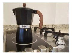 Cafetera Hudson Moka 9 Tazas manual negra italiana induccion - comprar online