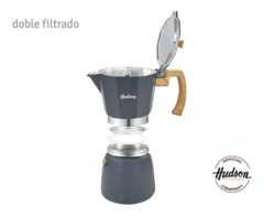 Imagen de Cafetera Hudson Moka 6 Pocillos Expresso Gris Esmaltado