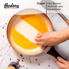 Sarten Ceramica Hudson Antiadherente Aluminio 24cm Color Cobre - bazarlaeconomia