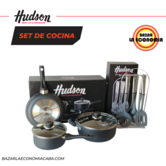 Set De Ollas Con Pava 1,5 L Hudson Teflón Antiadherente C