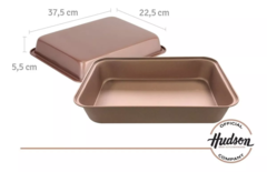 Asadera Rectangular Hudson Antiadherente Ceramico 37,5 Cm - comprar online