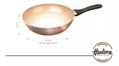 Wok Antiadherente Ceramico Hudson 28 Cm Aluminio - comprar online