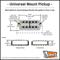Captador TV Jones FTN-UVCHM TV Classic Universal Mount Chrome Neck Pickup - SGT Guitars