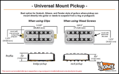 Captador TV Jones FTB-UVCHM TV Classic Universal Mount Chrome Bridge Pickup - loja online