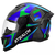 Capacete Stealth Concept Azul/Verde