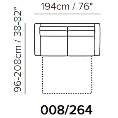 Sofá CAMA U101 - IDEA RELAX - GRUPO NATUZZI - ADDRI