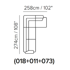 Sofá FIXO U276- IDEA RELAX - GRUPO NATUZZI - loja online