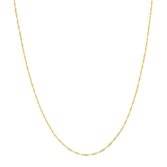 COLAR FEMININO SINGAPURA OURO 18K 45CM