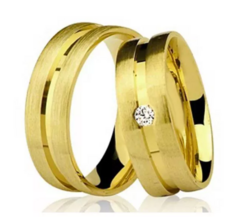 ALIANÇA ENCANTO DIAMANTE - OURO 18K COM DIAMANTE