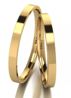 ALIANÇA PROMESSA INFINITA - 2MM - OURO 18K