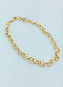 PULSEIRA FEMININA ELO PORTUGUES OURO 18K