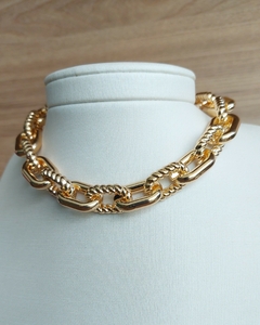 Choker corrente elos grandes em banho de ouro 18k - comprar online