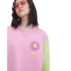 Moletom Sweatshirt Baw x Smiley Sun Mass Unissex Rosa na internet