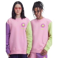 Moletom Sweatshirt Baw x Smiley Sun Mass Unissex Rosa - loja online