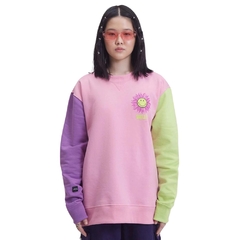 Moletom Sweatshirt Baw x Smiley Sun Mass Unissex Rosa