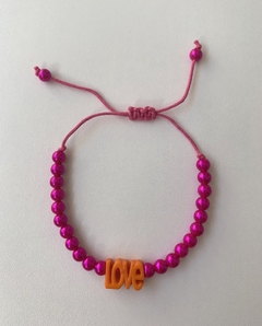 Pulseira Feminina Love Rosa