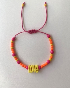 Pulseira Feminina Love Colorida