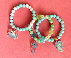 Kit Infantil de Pulseiras Fundo do Mar