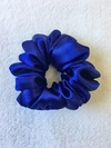 Scrunchie de Cetim Azul M