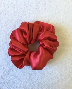 Scrunchie de Cetim Vermelho M