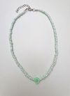 Colar Feminino Verde Claro com Flor