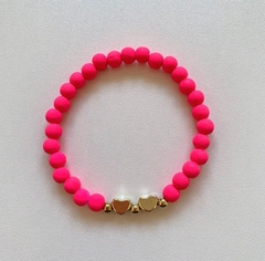 Pulseira Feminina Rosa de Coração