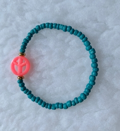 Pulseira Azul com Símbolo da Paz - comprar online