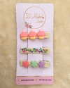 Kit de Hair Clips Coloridos com Cupcakes e Estrelas