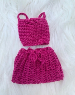 Conjunto Blusa e Saia Rosa para Barbie