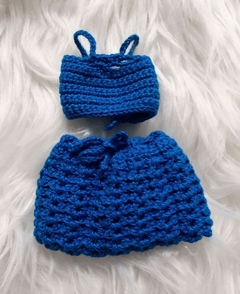 Conjunto Blusa e Saia Azul para Barbie