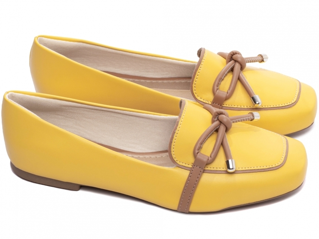 Sapato cheap amarelo mostarda