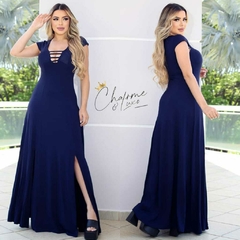 Vestido Feminino Longo Com Bojo e Fenda - loja online