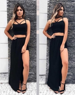 Imagem do Conjunto Feminino De Saia Longa e Cropped Camila