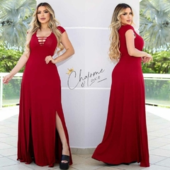 Imagem do Vestido Feminino Longo Com Bojo e Fenda