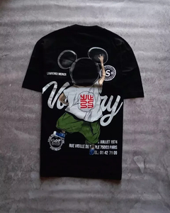 Remera Mickey Oversize (Negro)