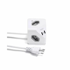 Extensão Eletrica Cubo 3 Tomadas 2 Saidas Usb 1,5 Metros 10A