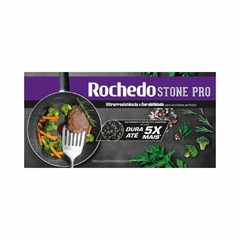 Frigideira Antiaderente Rochedo Stone Pro Rev Minerium 28cm - Supryshop 