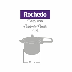 Panela de Pressão Rochedo Fechamento Externo 4,5L Grafite - Supryshop 