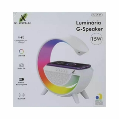 Luminária G Caixa Som Portátil Carregador Indução Xc-lm-04 - Supryshop 