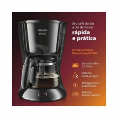 Cafeteira Elétrica Daily Philips Walita Preta 1000W RI7461 - comprar online