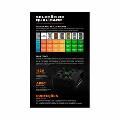 Fonte Alimentação Gamemax Gp650 80 Plus Bronze 650w - loja online