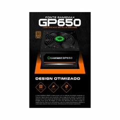 Imagem do Fonte Alimentação Gamemax Gp650 80 Plus Bronze 650w