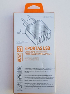 Carregador Univ Kaidi Kd-606a 3.1a 3portas Usb + Cabo iPhone - loja online