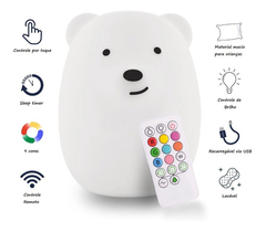 Luminária Abajur Led Infantil Urso Sem Fio Pet Light - Supryshop 